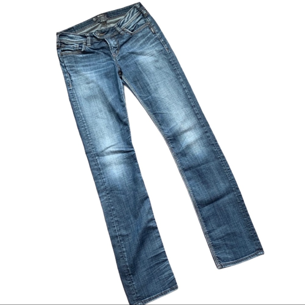 Silver | Tuesday Mid Rise Straight Jeans W 28 L 34